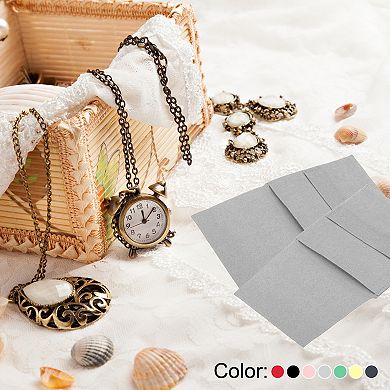 3.94"x3.94" Jewelry Pouches with Band, 8 Pack Microfiber Portable Soft Storage Bags Packaging