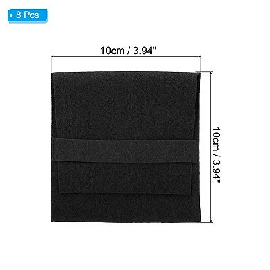3.94"x3.94" Jewelry Pouches with Band, 8 Pack Microfiber Portable Soft Storage Bags Packaging