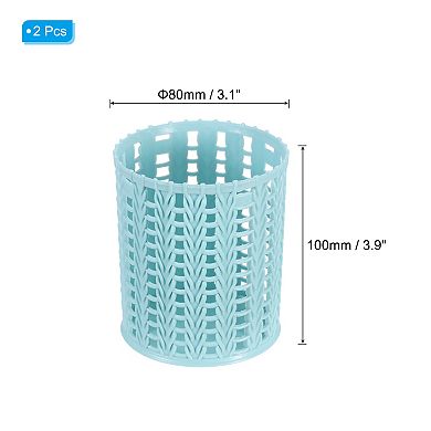 Pencil Holder, 2 Pack Plastic Pen Holder for Desk Cute Pencil Holders Cup Organizer Brush Holder