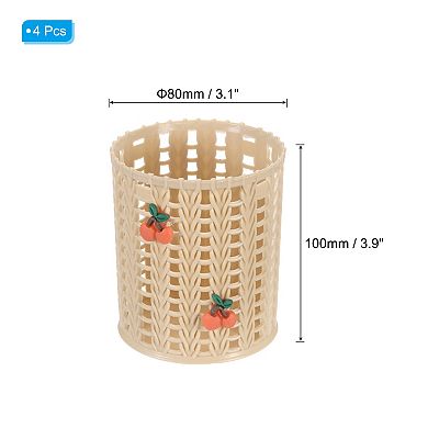 Pencil Holder, Plastic Pen Holder Cute Pencil Holders Cherry Mesh