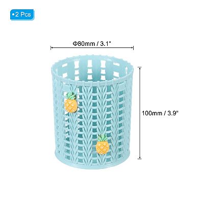 Pencil Holder, Plastic Pen Holder Cute Pencil Holders Pineapple Mesh