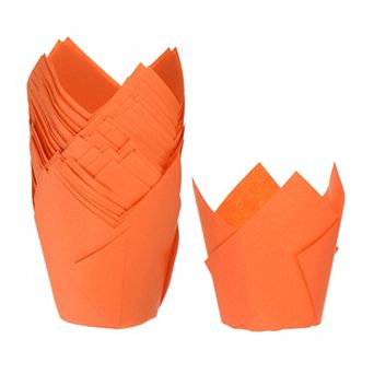 50 pc Tulip Cupcake Liners Standard Paper Baking Cups Greaseproof Wrappers Disposable for Party