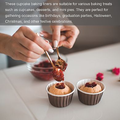 50 Pcs Cupcake Baking Cups 3.5oz Standard Size Paper Cupcake Liners Greaseproof Wrappers Disposable