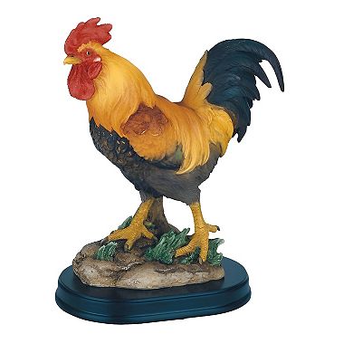 2-PC Gift Set FC Design 7.5H Orange Rooster Figurine Statue