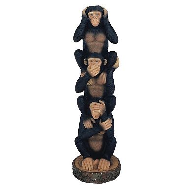 2-PC Gift Set FC Design 8.5H Hear-No, See-No, Speak-No Evil Stacked Monkeys Figurine Statue