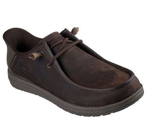 Обувь Skechers Hands Free Slip-ins® Relaxed Fit® Melson Edrick Men's Leather Shoes