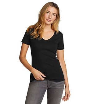 Petite Eddie Bauer Favorite V-Neck T-Shirt