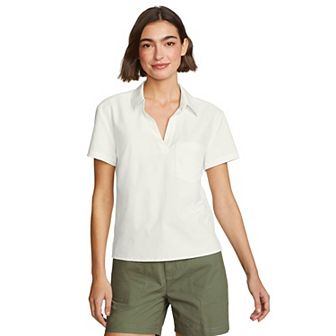 Petite Eddie Bauer Collared Short Sleeve Tee