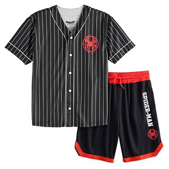 Boys 8-20 Marvel Spider-Man New York Baseball Jersey & Shorts Set