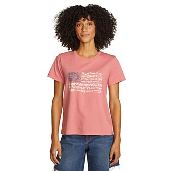 Petite Eddie Bauer Short Sleeve Americana Floral Graphic Tee