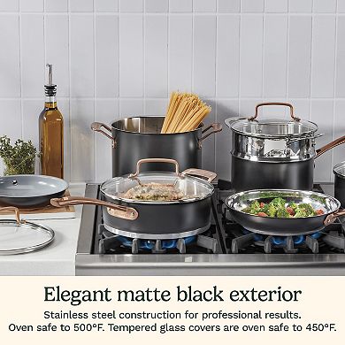 Cuisinart Matte Black Stainless Steel Cookware 11-piece Set