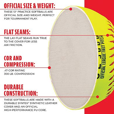Franklin Sports 12 Fastpitch Softballs