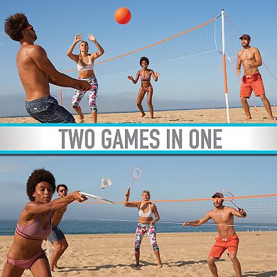 Franklin Sports Starter Badminton & Volleyball Set