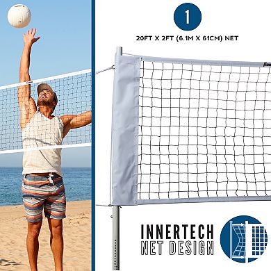Franklin Sports Professional Badminton & Volleyball Set