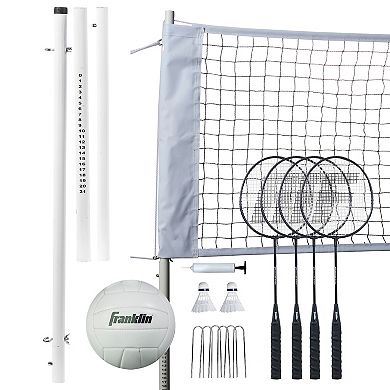Franklin Sports Professional Badminton & Volleyball Set
