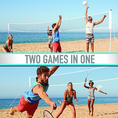 Franklin Sports Professional Badminton & Volleyball Set