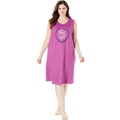 Dreams & Co. Plus Size 2-Pack Sleeveless Sleepshirt
