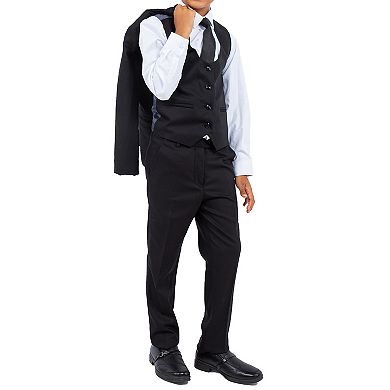 Solid 5pc Suit Set w/ Dress Shirt and Tie, Big Boys (8-20)