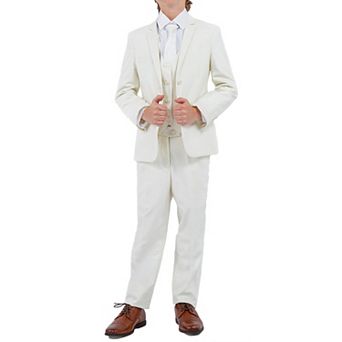 Solid 5 pc Suit Set w/ Dress Shirt and Tie, Big Boys (8-20)