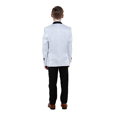 5-Piece Paisley Tuxedo Suit Set w/ Dress Shirt and Tie, Big Boys (8-20)
