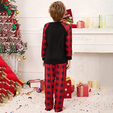 Christmas Pajamas for Family Pjs Matching Sets PlaidShirts Pants Sleepwear Nightwear Kids