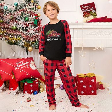 Christmas Pajamas for Family Pjs Matching Sets PlaidShirts Pants Sleepwear Nightwear Kids