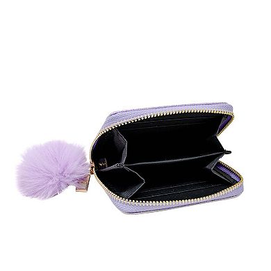 Kid's Shiny Heart Patch Wallet