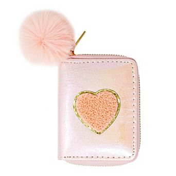 Kid's Shiny Heart Patch Wallet
