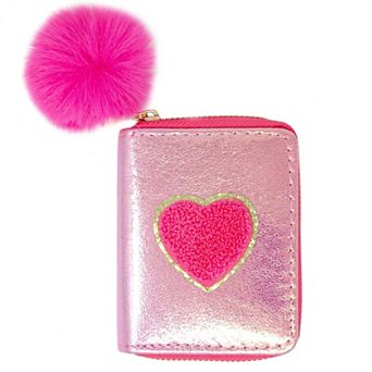 Kid's Shiny Heart Patch Wallet