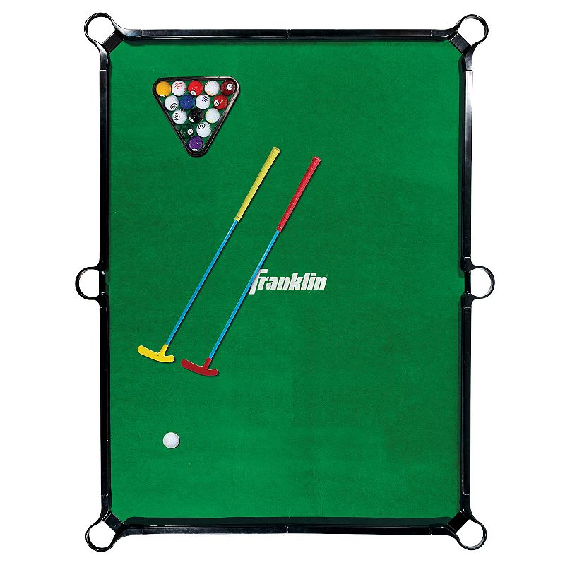 Franklin Sports Billiards Golf Indoor Mini Golf Game, Black Green