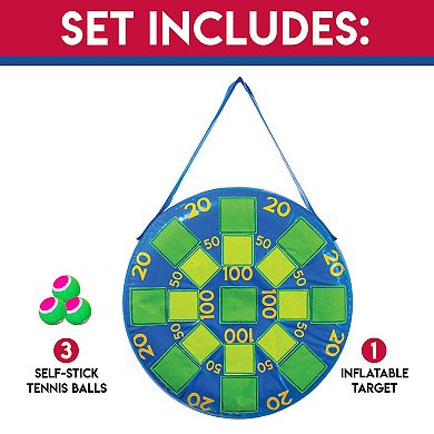 Franklin Sports Kids' Inflatable Tennis Ball Dartboard Game
