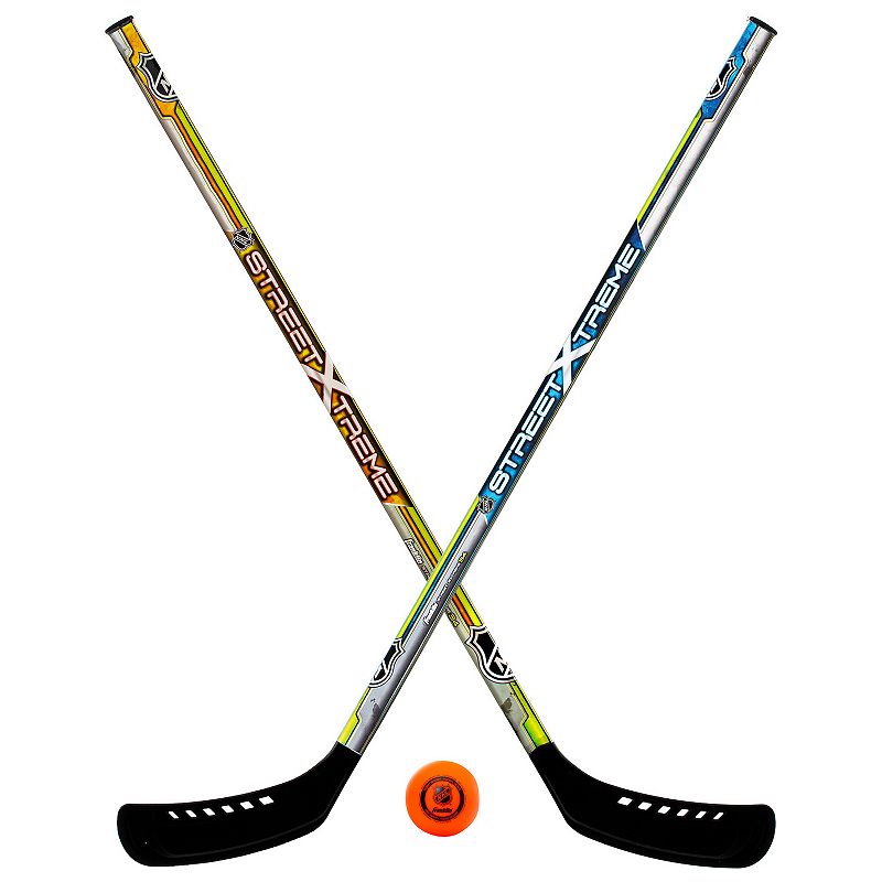 Franklin Sports NHL Street Hockey Stick & Ball Starter Set, Orange
