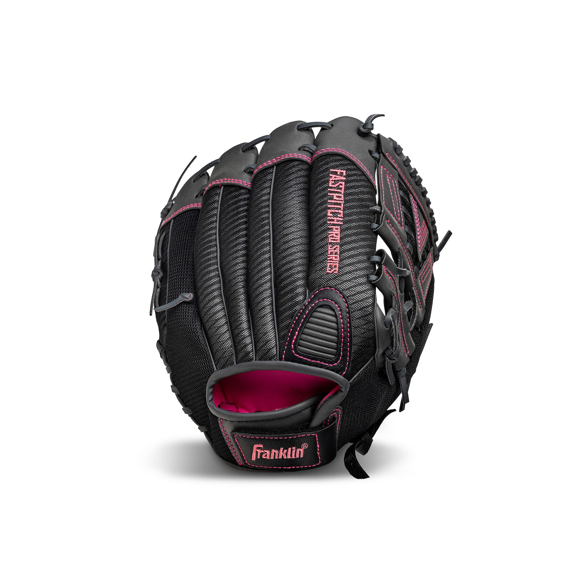 Franklin Sports Baseball Fielding Glove, Gray Pink