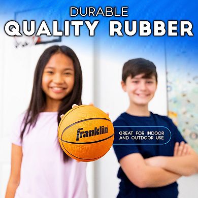Franklin Sports Indoor + Outdoor Rubber Mini Basketballs