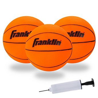 Franklin Sports Indoor Mini PVC Basketballs 3-Pack With Pump