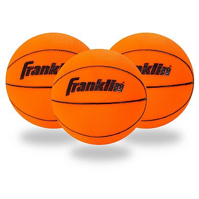 Franklin Sports Indoor Mini PVC Basketballs 3-Pack With Pump
