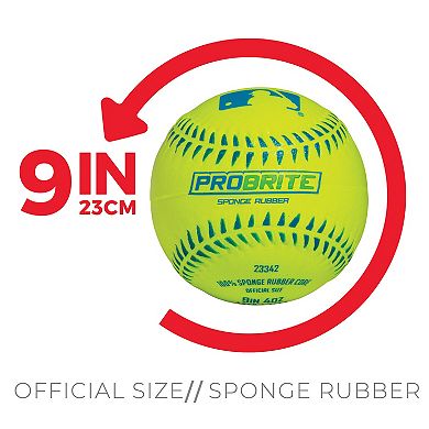 Franklin Sports Pro Brite 6-Pack Soft Rubber Tball + Baseball Balls