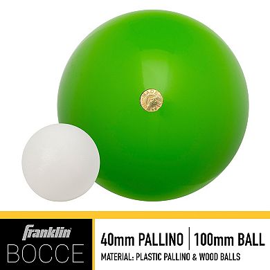 Franklin Sports 8 Bocce Balls and 1 Pallino 90mm Bocce Ball Set