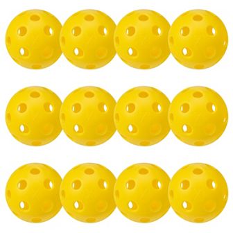 Franklin Sports X-26 12-Pack Indoor Yellow Pickleballs