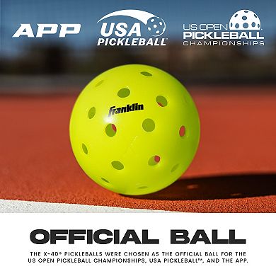 Franklin Sports X-40 12-Pack Outdoor Lava Pickleballs