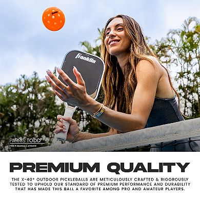 Franklin Sports X-40 12-Pack Outdoor Lava Pickleballs