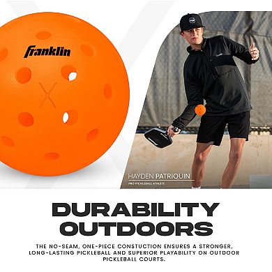 Franklin Sports X-40 12-Pack Outdoor Lava Pickleballs