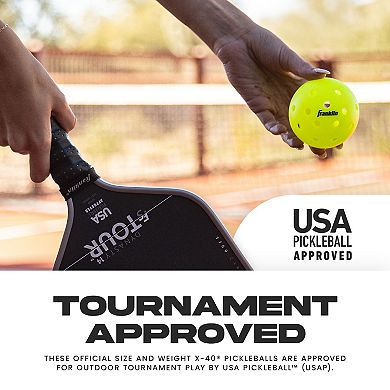 Franklin Sports X-40 12-Pack Outdoor Lava Pickleballs