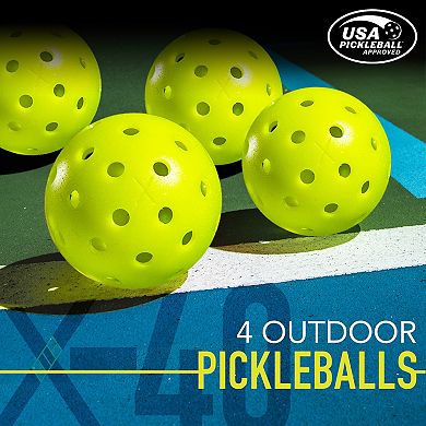 Franklin Sports Wooden Pickleball Rackets Set