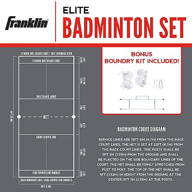Franklin Sports Elite Badminton Net Set