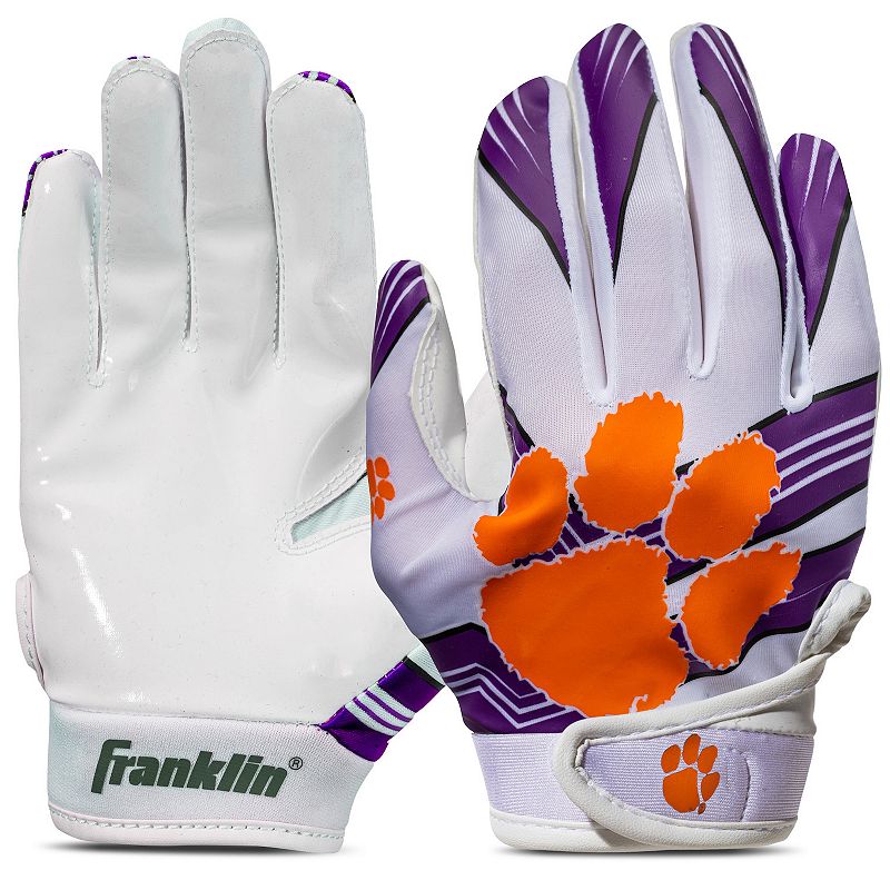 Franklin Sports Football Youth S/XS Receiver Gloves, Clemson
