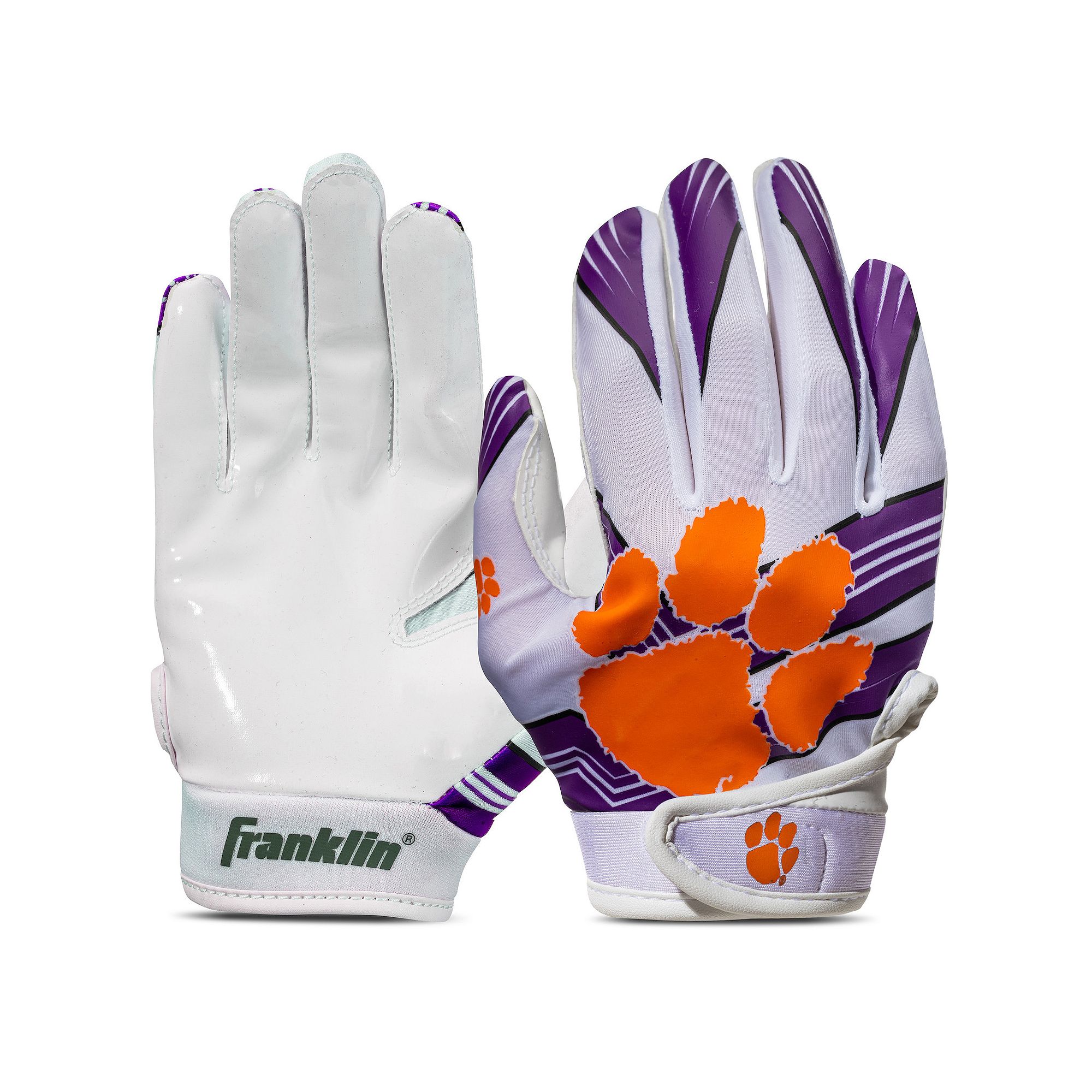 Franklin Sports Football Youth S/XS Receiver Gloves, Purple