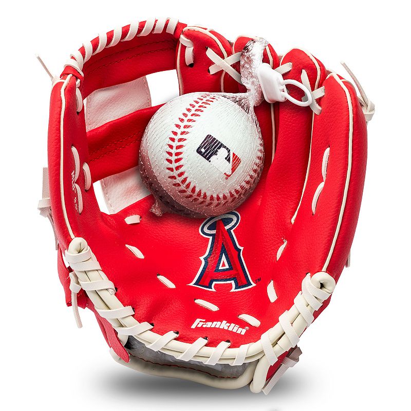 Franklin Sports MLB Youth Teeball 9.5" Glove and Ball Set, Red