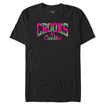 Men's Crooks And Castle Feather Print Logo Graphic Tee