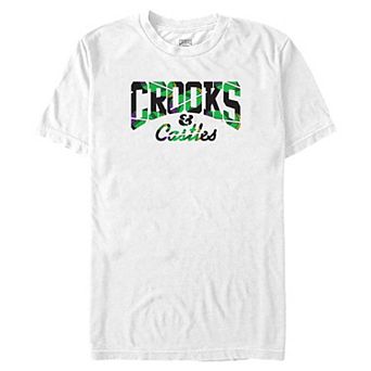 Men's Crooks And Castle Feather Print Logo Graphic Tee